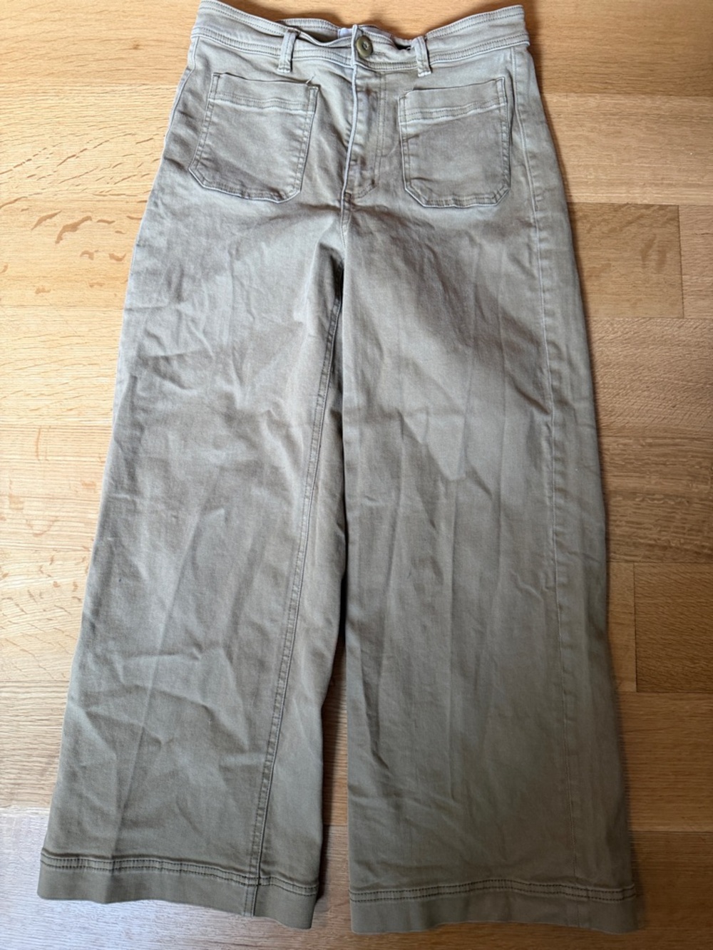 Everlane Wide Leg Pants in Light Khaki
